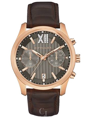 Wittnauer Mens Dress Watch 33mm Gold Tone Pegasus Black 