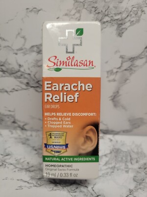 Similasan Earache Relief Ear Drops .33oz Homepathic Natural Ingredients Sealed