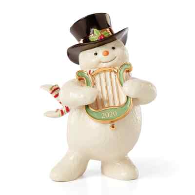Lenox Irish Snowman With Harp Figurine Snowy Harpist Annual 2020 Frosty NEW