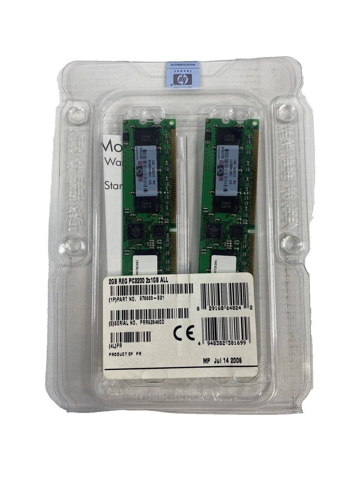 1 GB Capacity per Module DDR1 SDRAM Network Server Memory (RAM) ECC