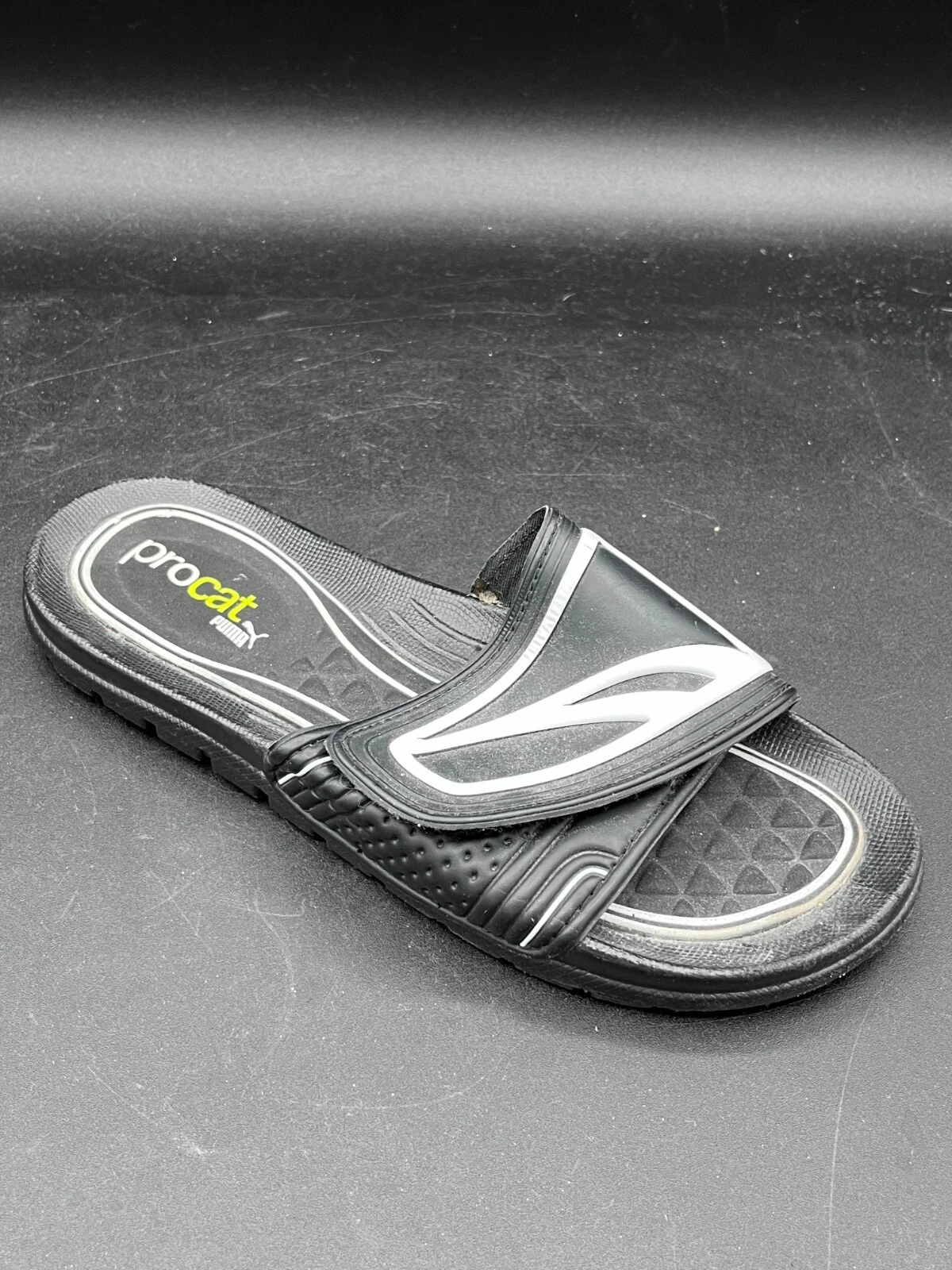 Sandali Puma giovani bambini slide giovani grandi nero bianco logo slip on punta aperta [S12]