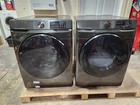 Samsung Front Load Smart Washer/Dryer 5/7.5 Cu.Ft 27" Black Matching Set Scratch