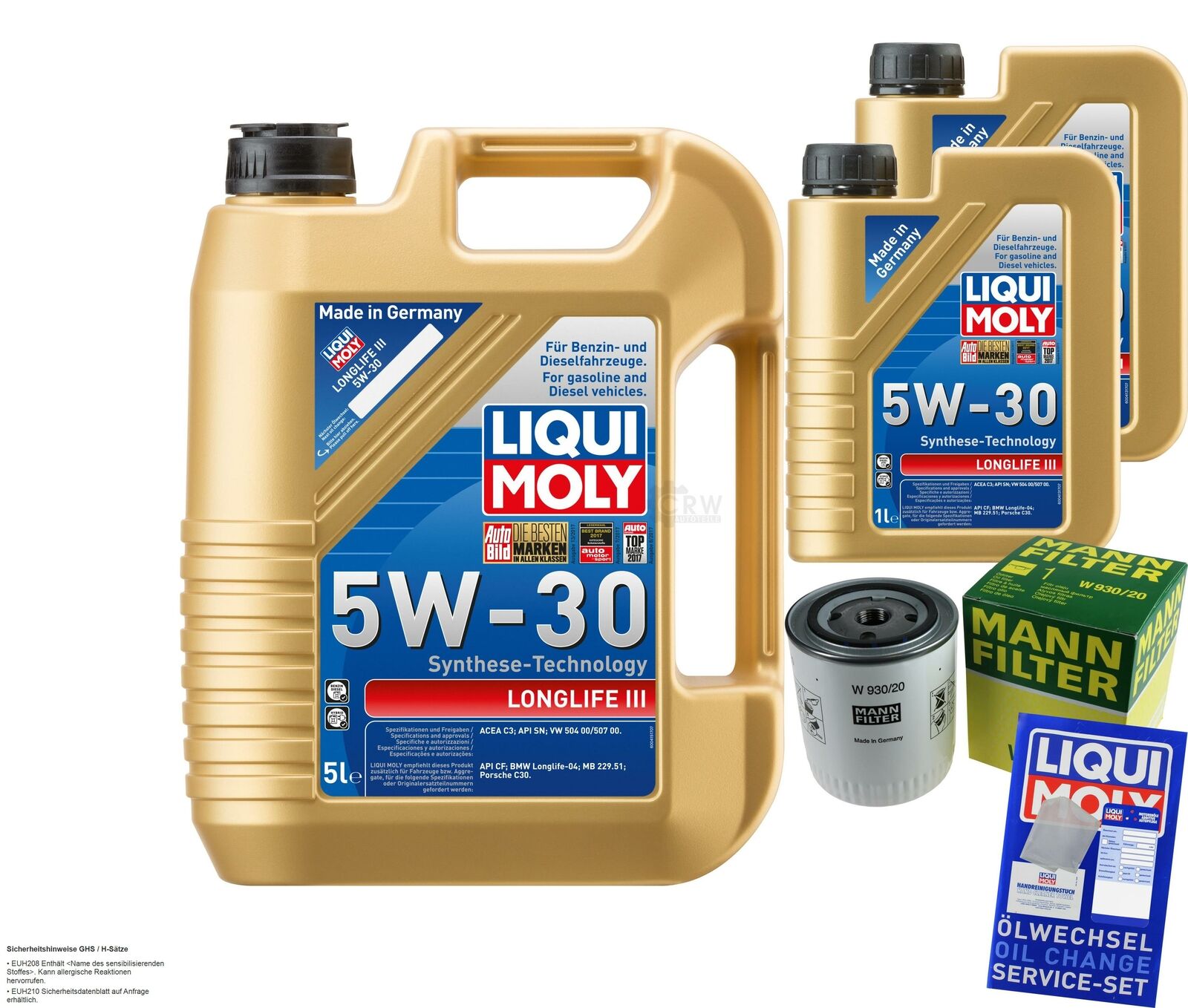LIQUI MOLY 7L 5W-30 Olej silnikowy + pakiet filtra MAN FILTER Klasyczna popularność, darmowa dostawa
