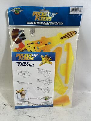 Vintage Glider Plane Styrofoam Toy Airplane Hand Launch Venom Pocket Flyers Jet