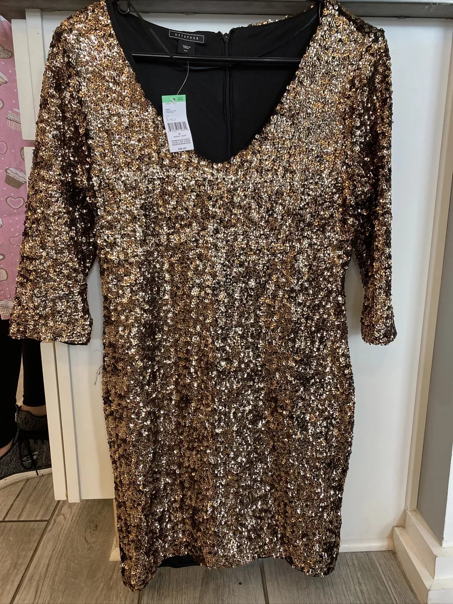 Black and gold new years best sale eve dress