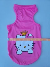 Cat Designed Dog/Cat outfit sleeveless shirt hot pink XL