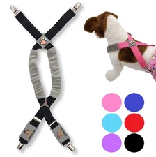 Dog Suspenders for Diapers Belly Bands Pet Apparel Clothes Stretch Small Large