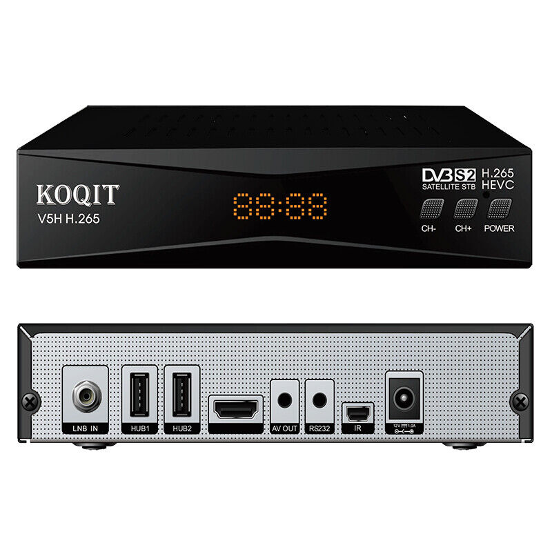 DVB S2 Digital Satellite Receiver HDTV DVB-S/S2 Dish Sat Decodificador HDMI  RCA Full HD 1080p 2x USB 2.0 Media Player Pre-Installed Program List EU  Plug