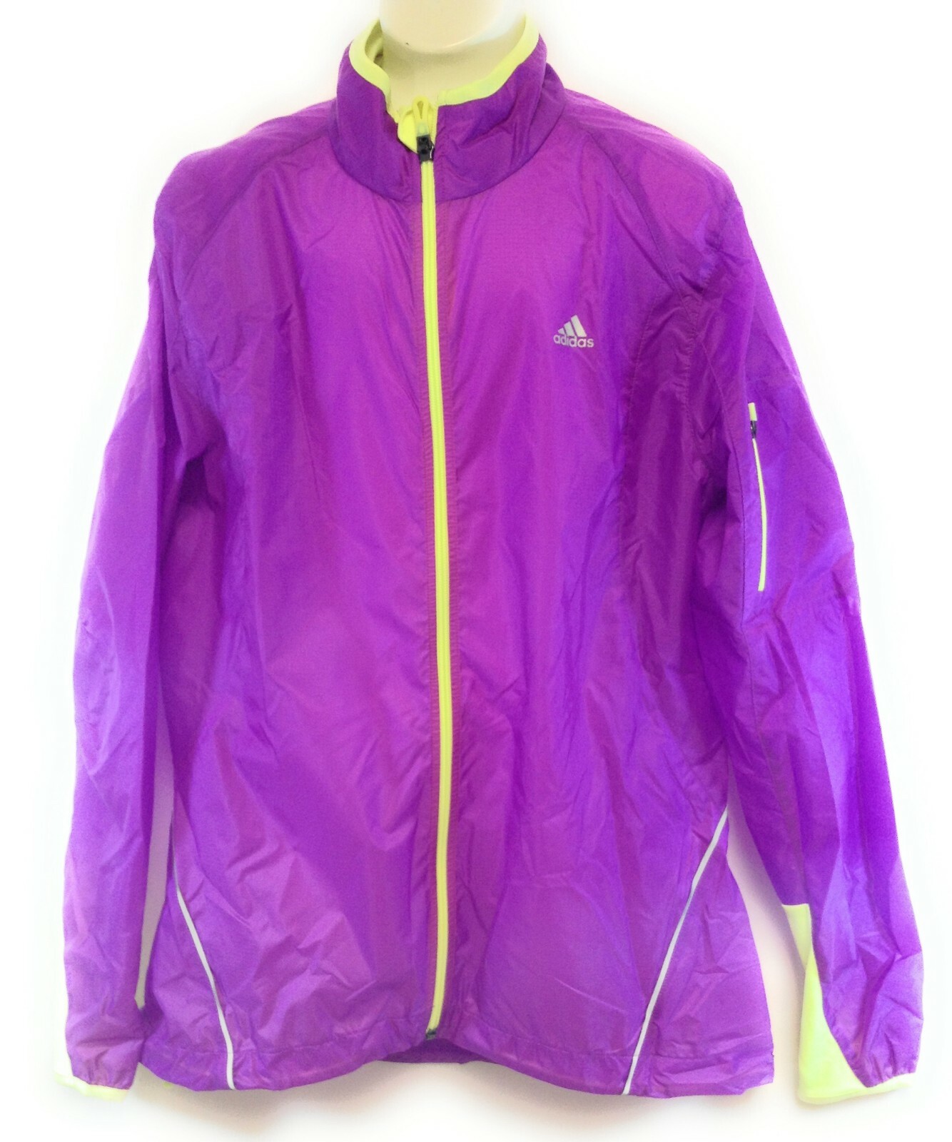 purple and yellow adidas jacket