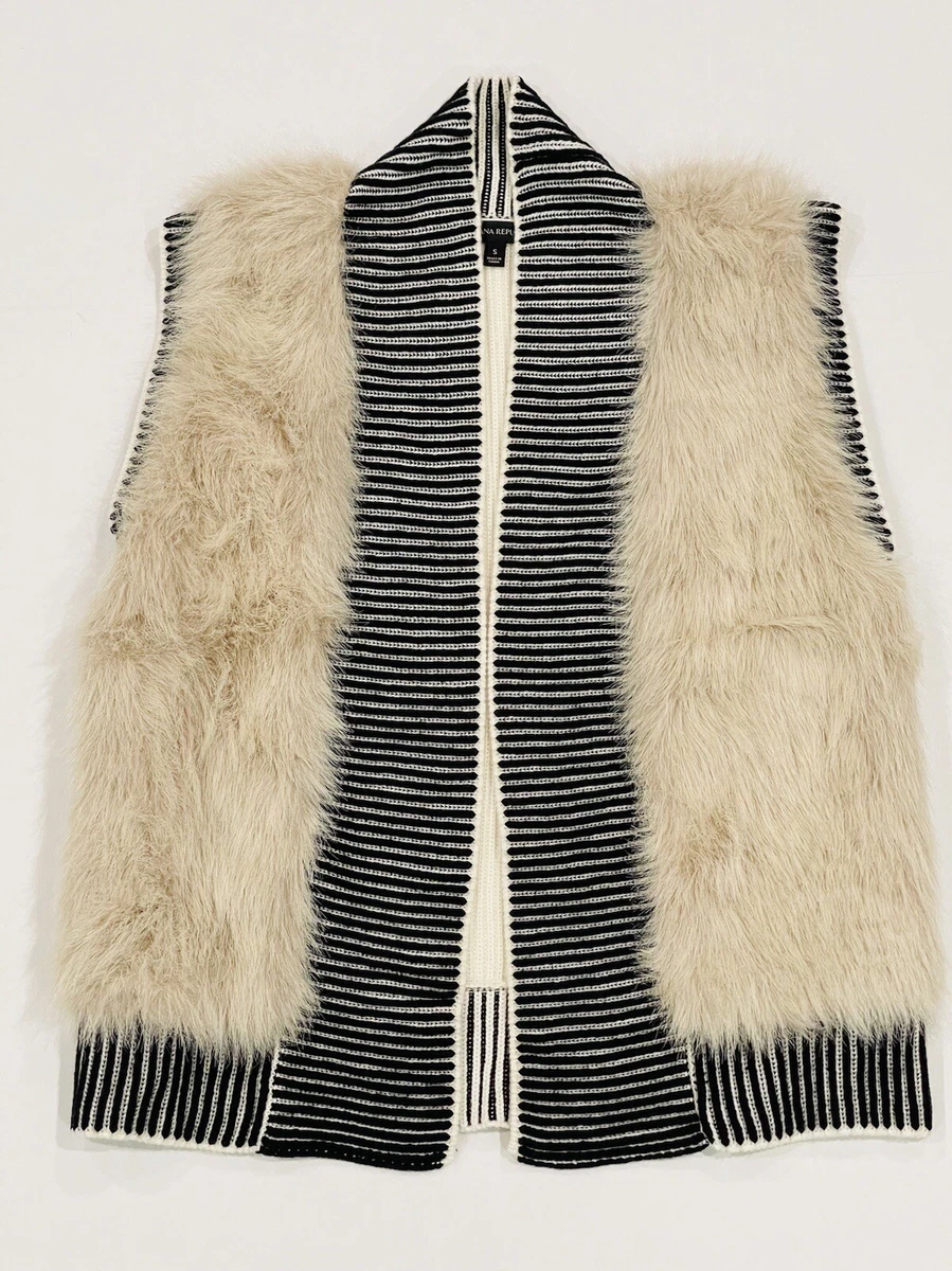 Banana republic faux fur best sale vest