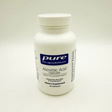 Pure Encapsulations Ascorbic Acid Capsules Vitamin C 90 Caps Exp 12/26