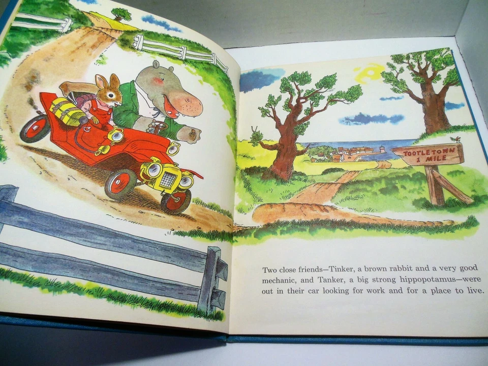 МАСТЕРИТЬ И ТАНКЕР Ричард Скарри 1960 первое издание кролик бегемот HB - Изображение 4 из 4
