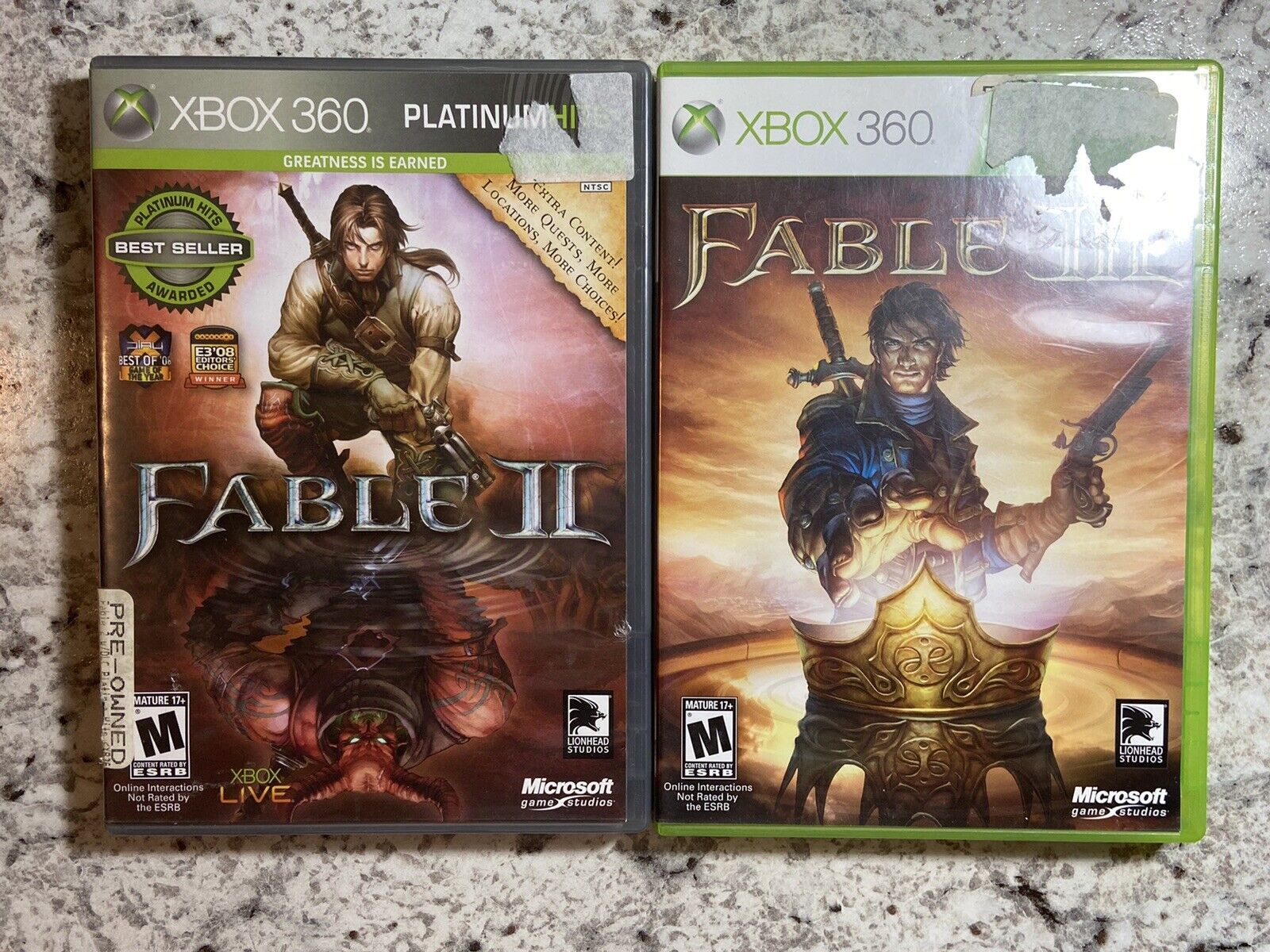 Awesome Xbox 360 game Lot Fable II & III Both Complete VG/EXE Condition