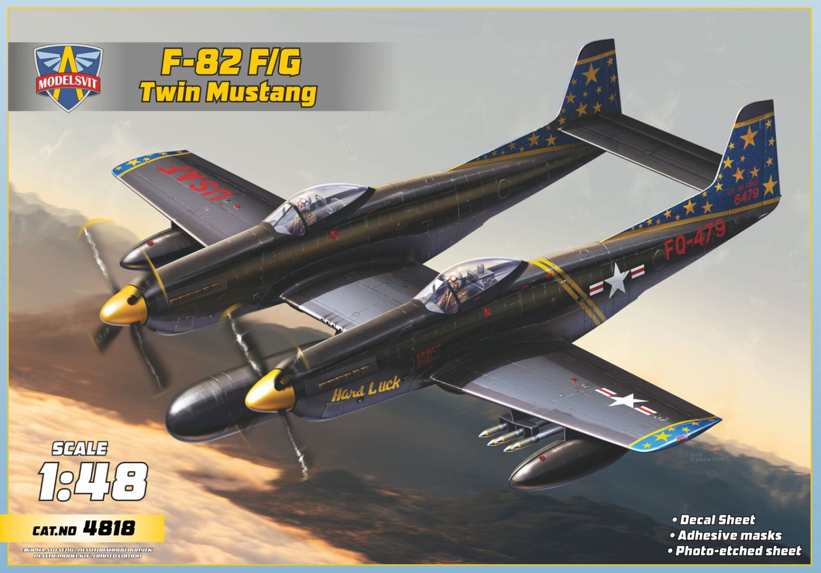 F-82 F/G Twin Mustang Modelsvit 1/48 plastic kit US Heavy Night Fighter pour modélistes