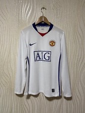 MANCHESTER UNITED 2008 2009 AWAY SHIRT JERSEY NIKE AUTHENTIC sz M LONG SLEEVE