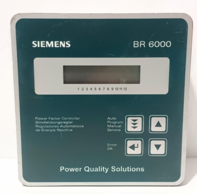 Siemens BR 6000, BR6000-R12 PH, V.5 POWER FACTOR CONTROLLER 220VAC