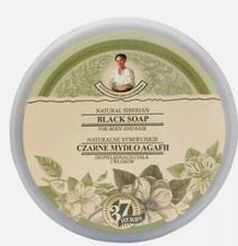 GRANDMA AGAFIA natural Siberian black soap for hair and body 37 herbs 500ml