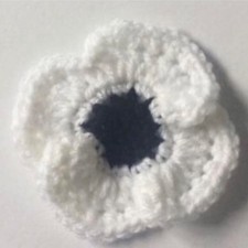 Artisan White Flower Brooch Boho Cottagecore Handmade Crochet Lapel pin Gift