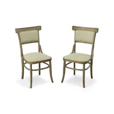 Diana Dining Chair - Set of 2 - Vintage Walnut - Peppered Upholstery