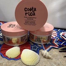 3x Bath  Body Works COSTA RICA Pink Pineapple Sunrise Whipped Body Butter Lot