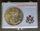 1992 $1 American Silver Eagle Dollar in a Plastic Holder