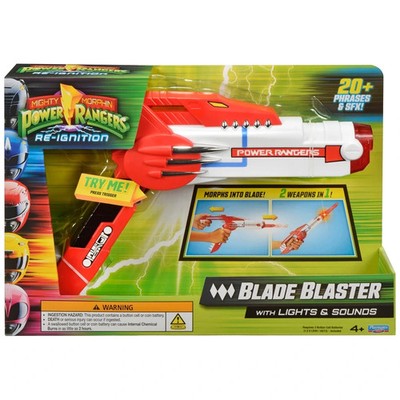 Mighty Morphin Power Rangers Re Ignition Blade Blaster 20+ Sounds & Sätze *NEU