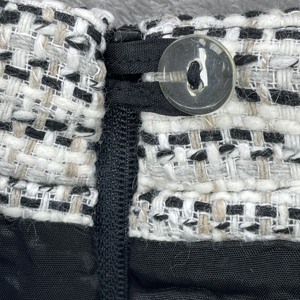 Юбка H&M твидовая женская карьерная зрелая шерстяная смесь зимняя опрятная текстурированная размер 8 - Изображение 4 из 4