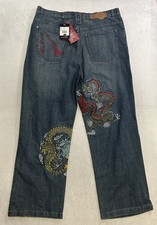 VTG Y2K JNCO Dragon Style Jeans Men s 40 Southpole Wide Leg Baggy Skater Jewels
