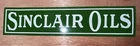 Vintage Sinclair Oils Porcelain Enamel Gas & Oil Sign 72x16 Inch.