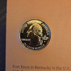 The Morgan Mint Fort Knox Display Card 24K Gold Plated 2001 KY Quarter & Medal — photo 4