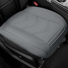 Gray Waterproof Faux Leather Car Seat Cover - Anti-Slip Waterproof