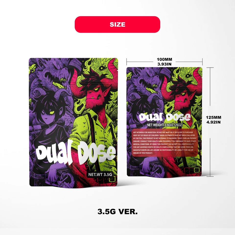 Juego de diseño de bolsas Mylar 3,5 gramos | 100 piezas PARA CADA PAQUETE EN 1 (UNO) DISEÑO ALEATORIO Foto 3 de 4