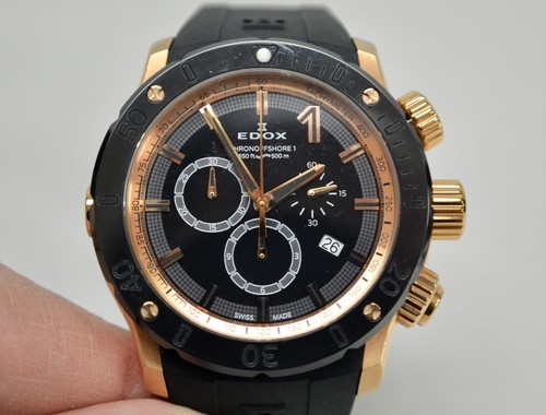 EDOX Chrono Offshore 1 Chronograph 10221-37R-NIR Mens Sport Watch w/ Box