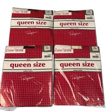 Vintage Deep Tones Queen Size Sheer Pantyhose 3X-4X NOS USA Lot 4 Coffee Suntan