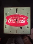 Vintage Pam Coca Cola Clock 15 Inch. Lights Up and Keeps Time!