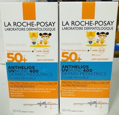 2 Cajas de La Roche-Posay Anthelios UVMUNE 400 SPF50+ Líquido Invisible (2x50ml)