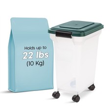 22 Lbs. Airtight Pet Food Container  Dog  Cat Food Storage Bin