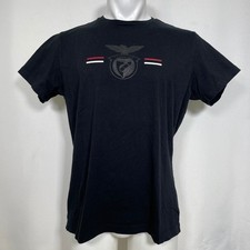SL Benfica 1904 Emblem Soccer Crest Black T-Shirt Men's XL