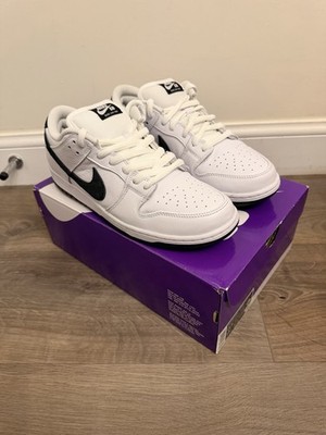 Nike SB Dunk Low Pro, White/Black, UK 10 US 11, Brandneu, Skateboarding