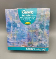 Vintage 1994 Kleenex  2 Ply  Facial Tissues Travelers prop on the go Unopened