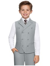 Boys Linen Suit Kids 2 Pieces Formal Suits Beach Summer Casual Wedding Outfit...