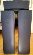 Bowers Wilkins B W LCR Speakers DM 603 S2 and Matched CC6 Center in Black Ash