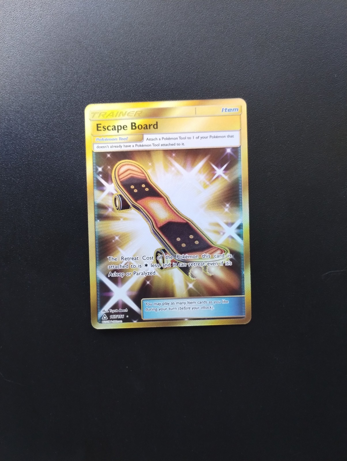Escape Board 167/156 Ultra Prism NM Secret Rare Gold Pokemon Card
