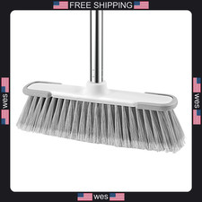 Indoor Soft Bristle Broom with Adjustable Handle 52 inches for Home Cleaning