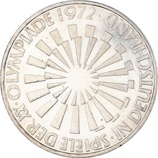 [#1062563] Coin, GERMANY - FEDERAL REPUBLIC, 10 Mark, 1972, Karlsruhe, AU(55-58)