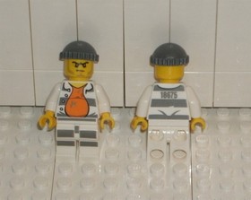 LEGO NEW Authentic City Crook White Outfit (1x) 60127 Minifigure