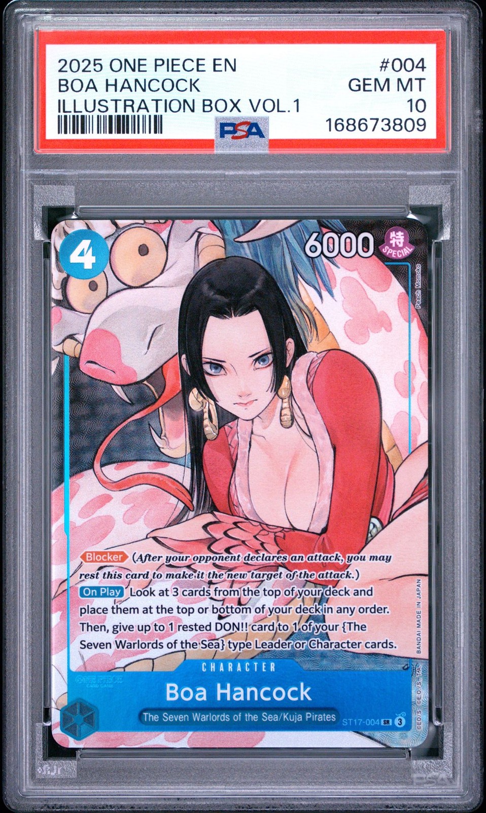 2025 One Piece Promo Illustration Box Vol. 1 #004 Boa Hancock PSA 10