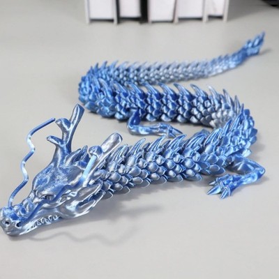 35.4'' Large 3D Printed Dragon Toy - Upgraded Big Articulated Dragon for Crea...