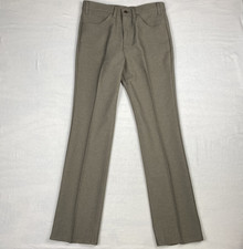 Vintage Levi's Sta-Prest Pants Men's 32x33 Made in USA Gray Polyester Black Tab