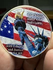 .999 Fine Silver 1 Oz Coin Colorized 2002 American Eagle Towers Of Light